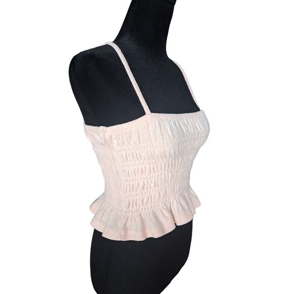 Ocean Drive Blush Pink Terry Cloth Smock Tank - Picture 2 of 7